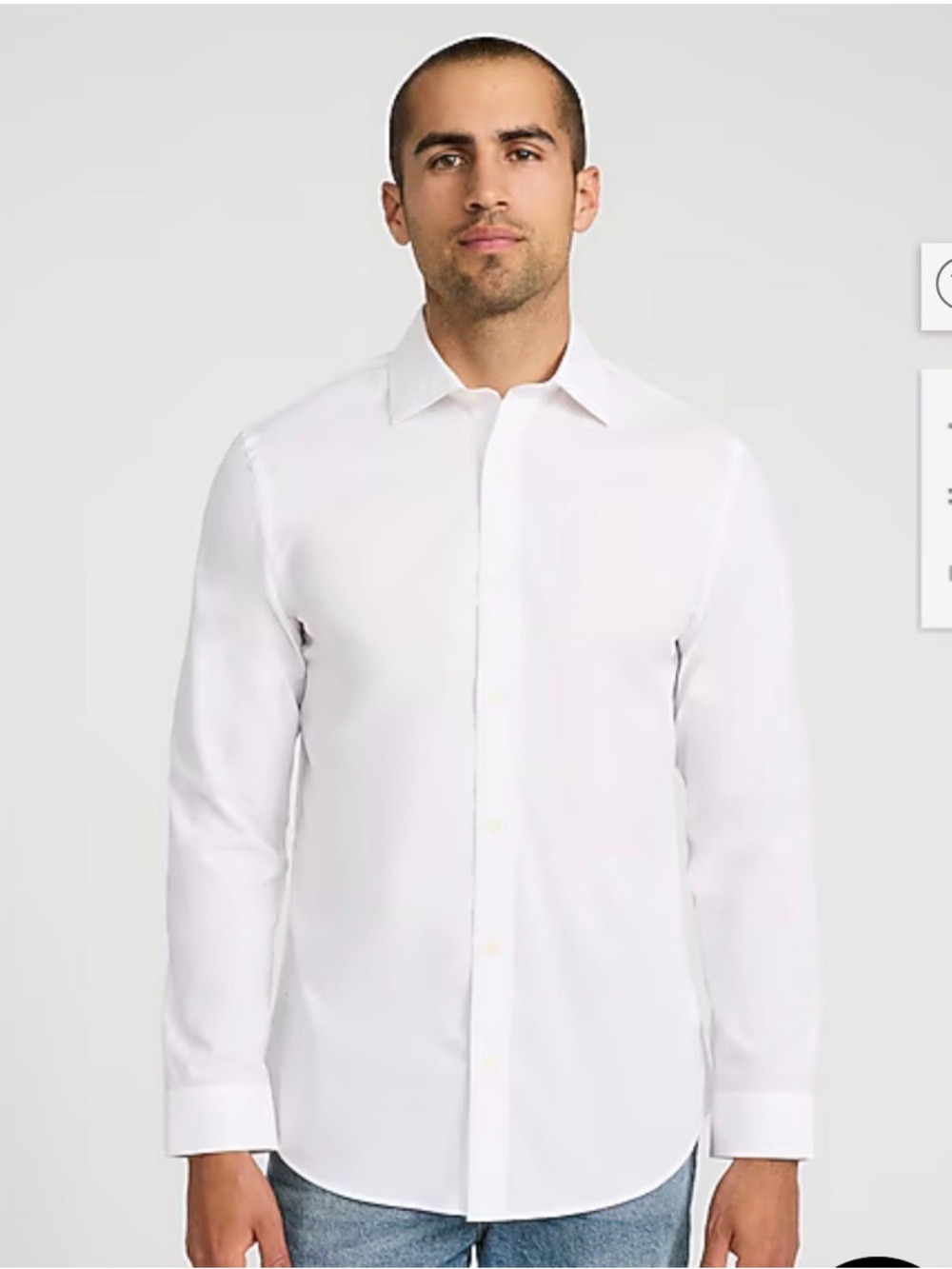 Express Men's White Dress Shirt - Point Collar